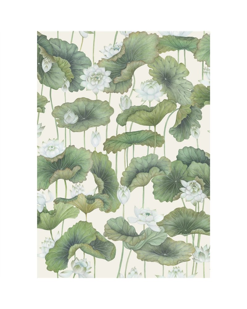 Lity Lotus White On Cream 126-9034 Lity Lotus White On Cream 126-9034