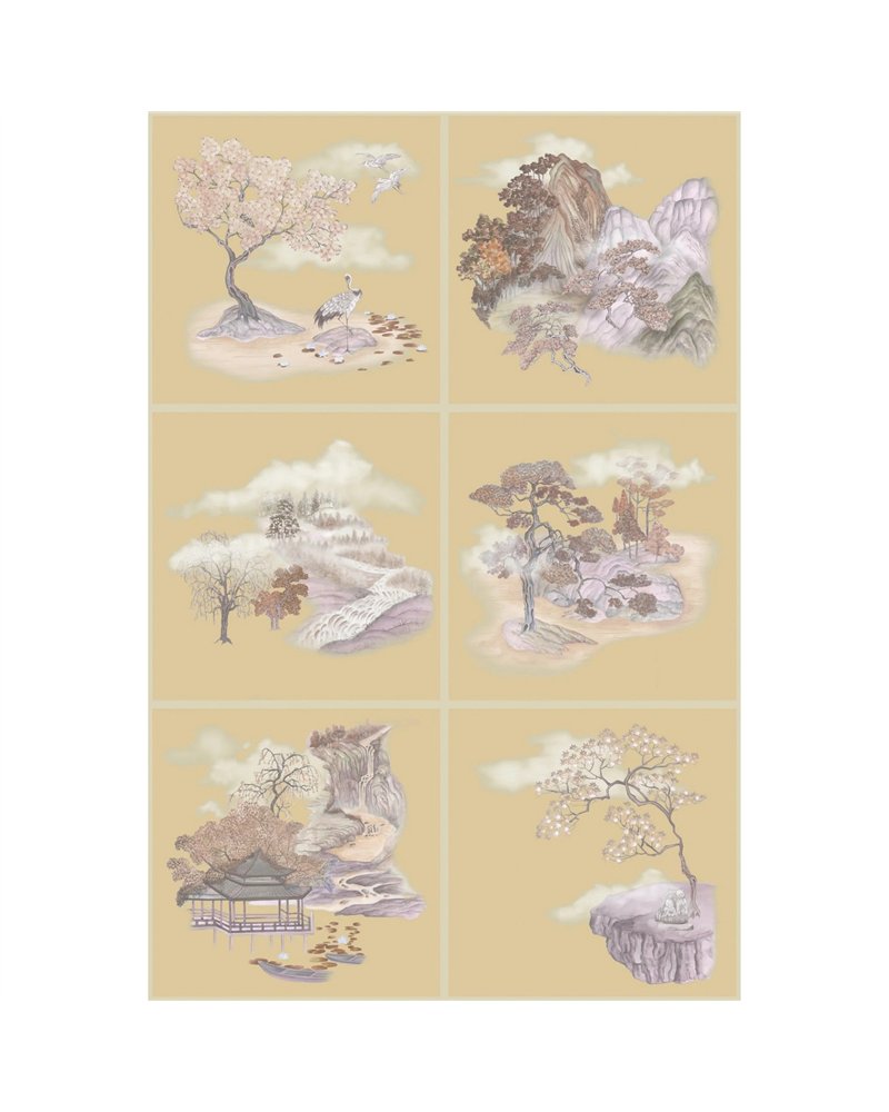 Tile Toile - Gilded Autumnal 126-10038 Tile Toile - Gilded Autumnal 126-10038