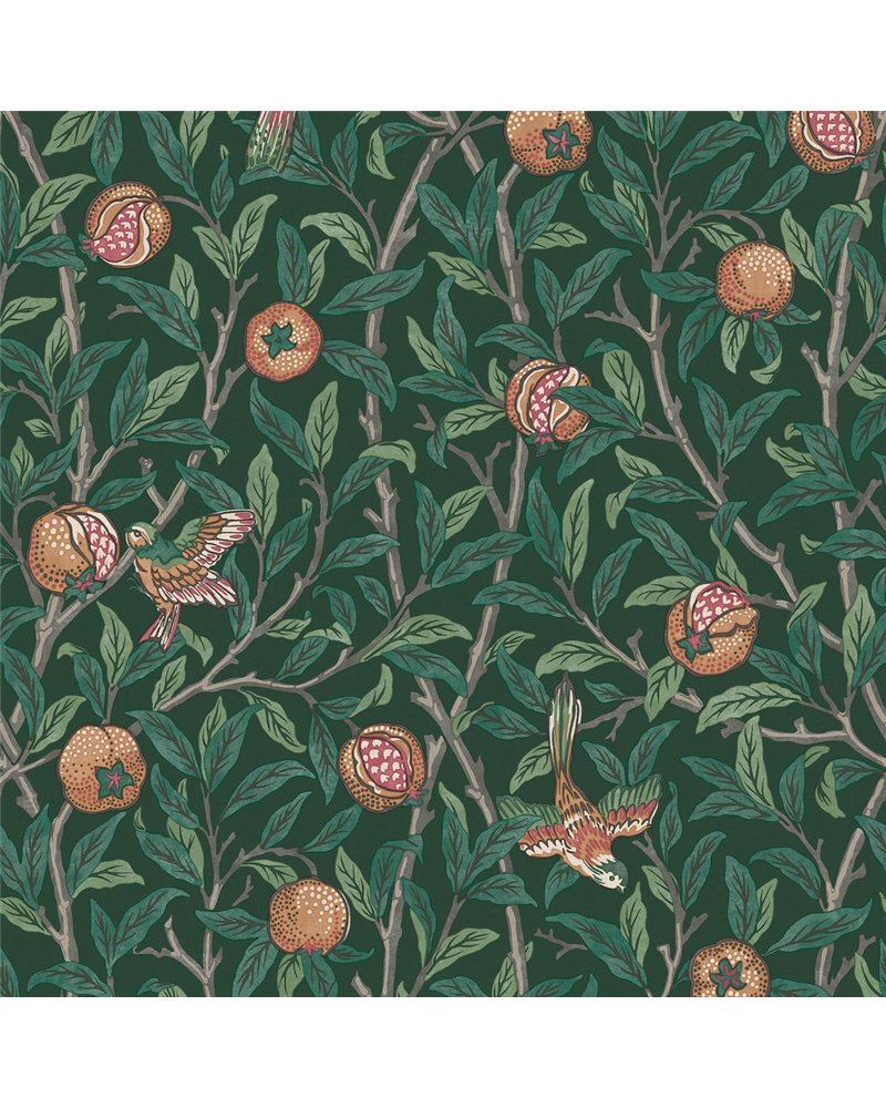 Bird & Pomegranate Deep Green 124260 Bird & Pomegranate Deep Green 124260