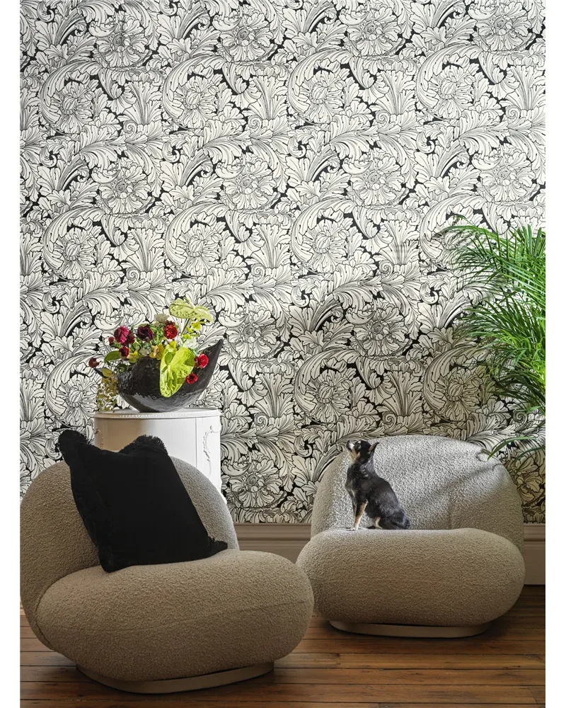 Acanthus Cream & Pebble 127-6029