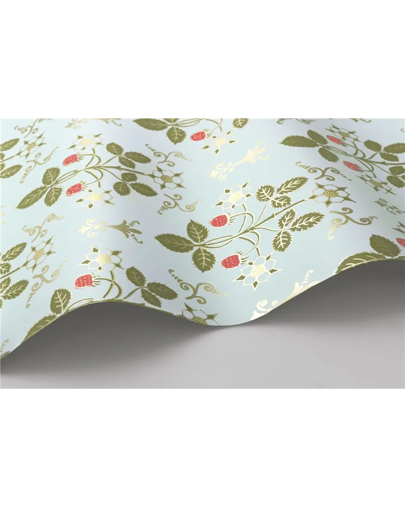 Strawberry Olive On Print Room Blue 127-2009