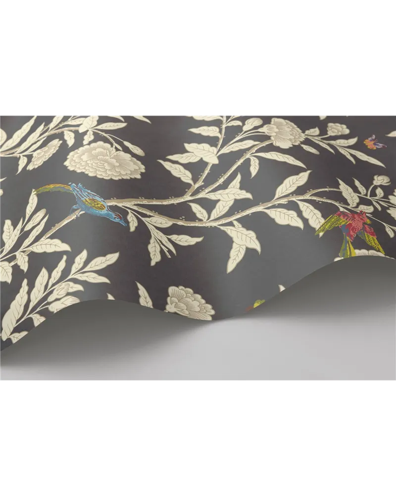 Roseberry With Birds Soft Charcoal 127-4019