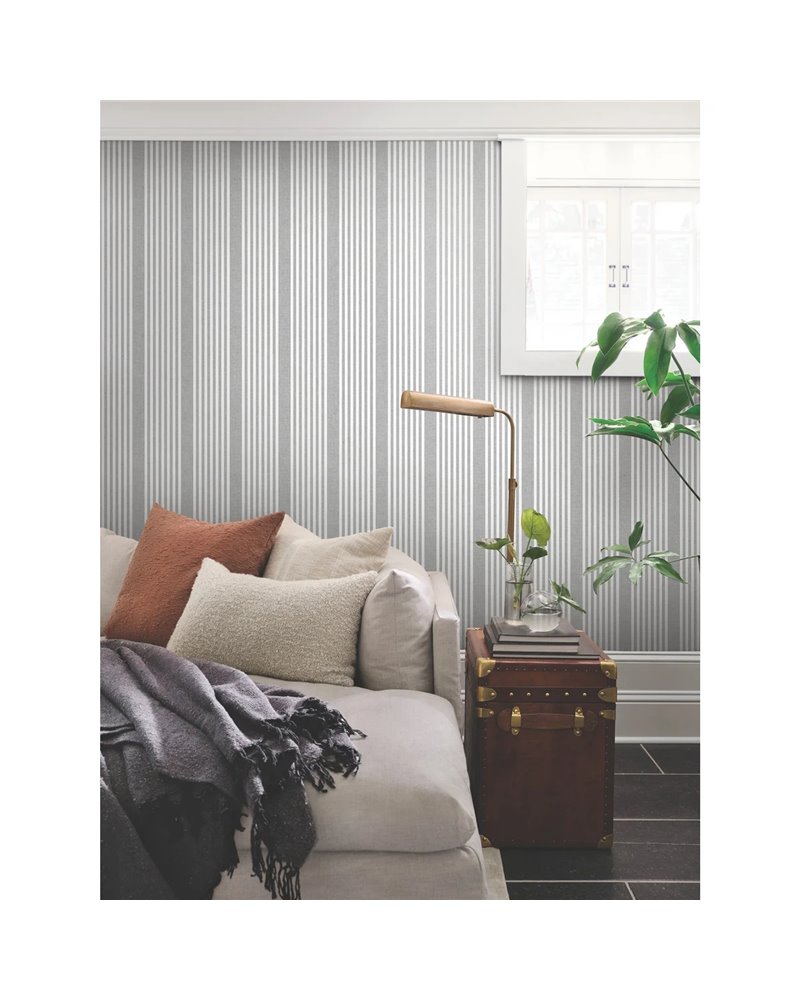 French Linen Stripe  Charcoal SR1586MH