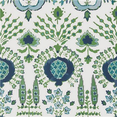 Mendoza Suzani Blue and Green On White T16240
