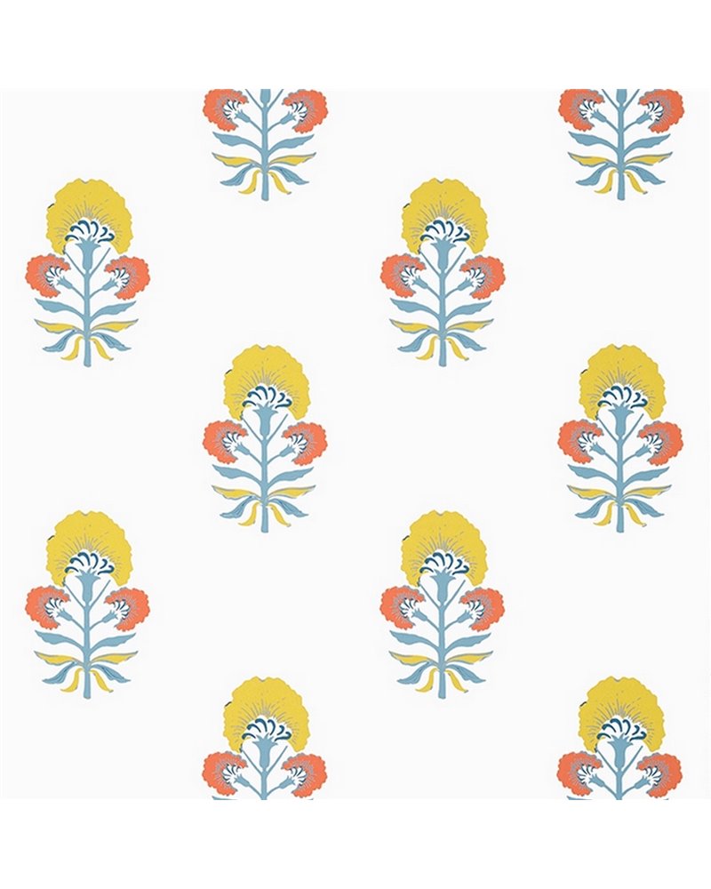 Tybee Bud Coral and Yellow T16212
