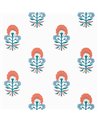 Tybee Bud French Blue and Coral T16213