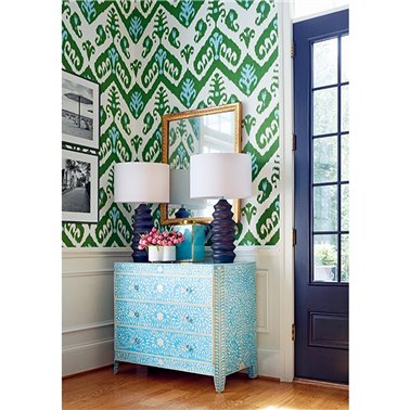 Indies Ikat Green T16246