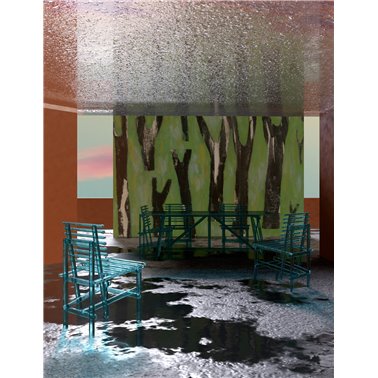 ALBERI NERI SU FONDO VERDE...