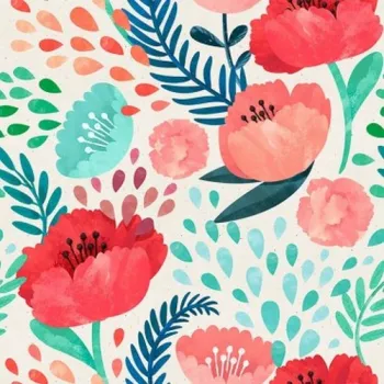 Flower self-adhesive wallpaper